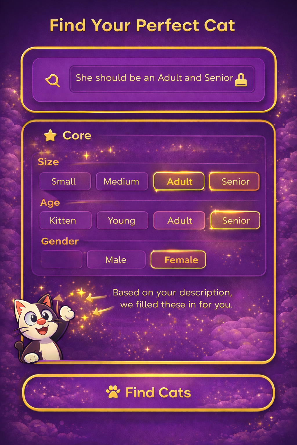 Animated filter chips preview