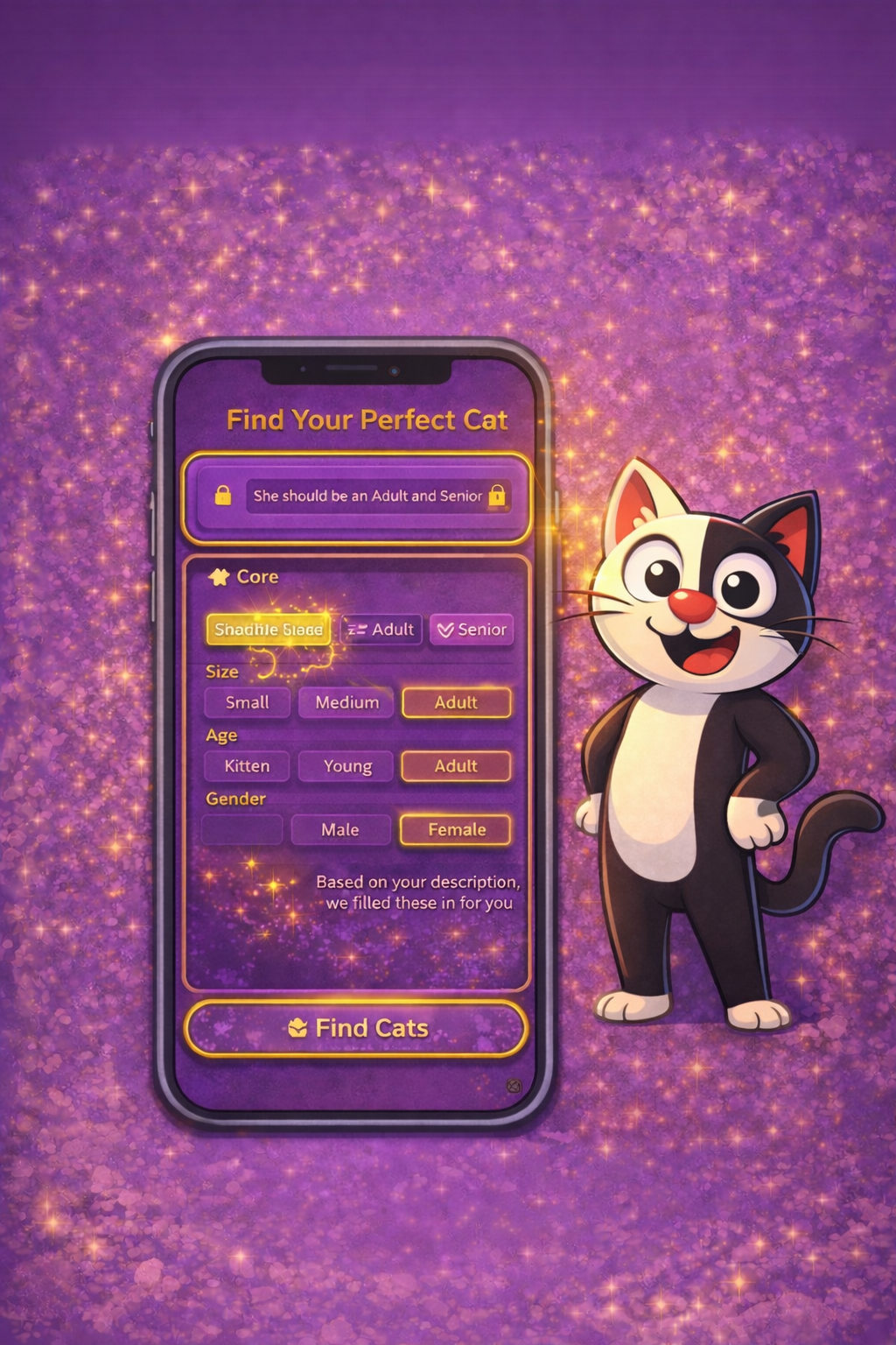 Animated filters mock